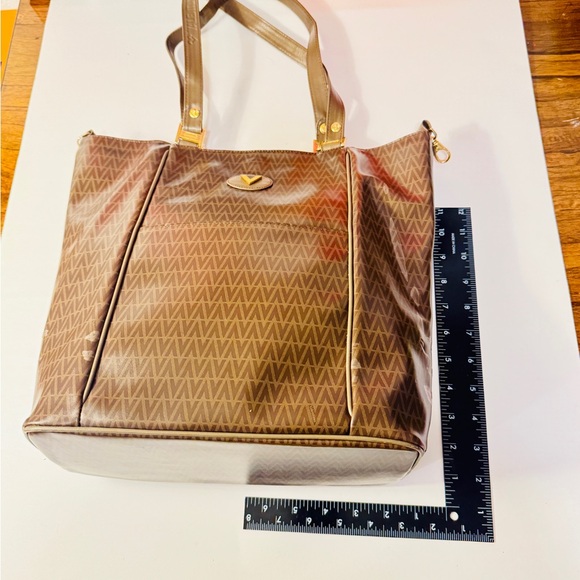 Valentino Garavani Brown Monogram Tote - Picture 3 of 15